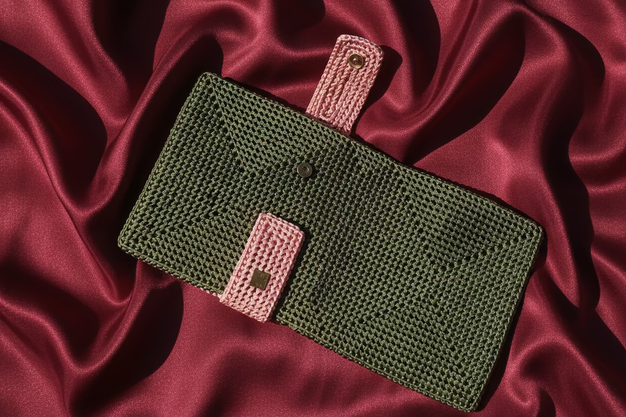 Woven Couture Long Clutch