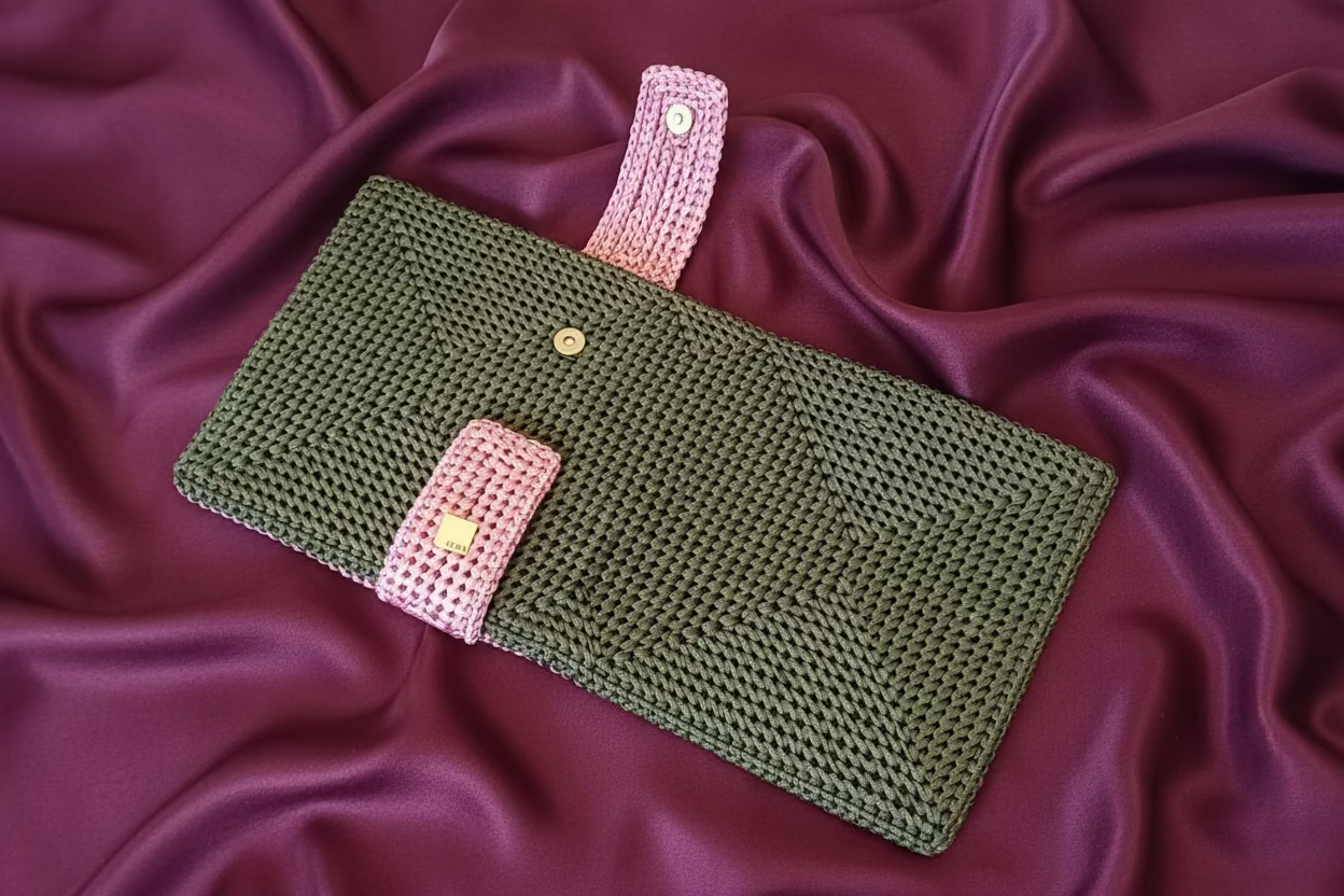 Woven Couture Long Clutch