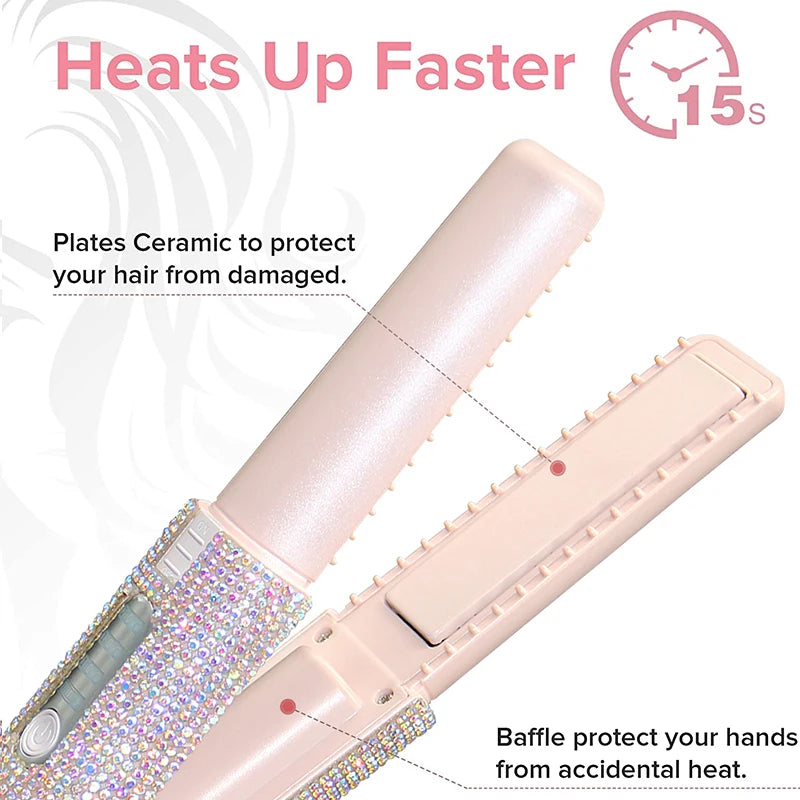 ELECTRIC USB HAIR STRAIGHTENER & CURLER